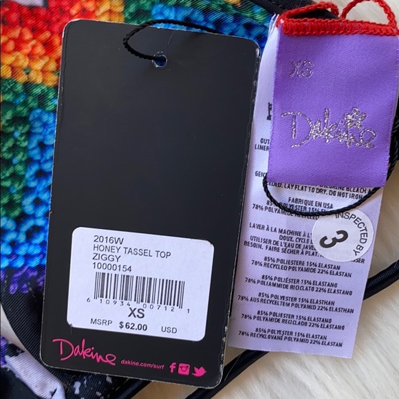 DAKINE Honey Tassel Top Sz XS - Picture 3 of 5